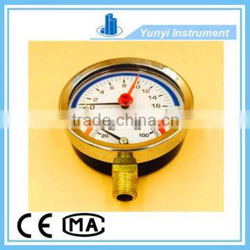 integrated temperature gauge and pressure gauge