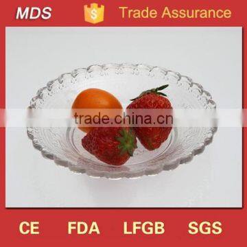 Fancy clear wedding deep dinner glass plate