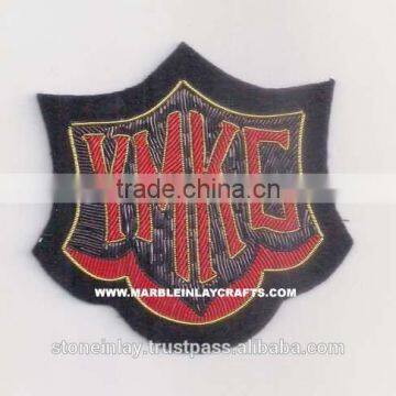 Embroidery Design Patch, Hand Embroidered Bullion Blazer Badge