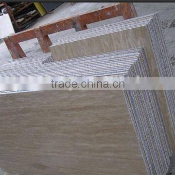 Lightweight & super thin beight travertine Aluminum Honeycomb panel for facade