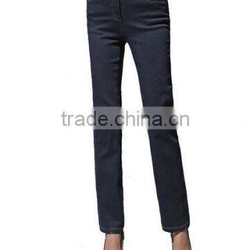 2015 wholesale Euramerican mid-waisted women's straight jeans