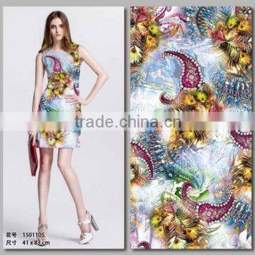 Accept individual customized special cheap digital printed colorful design on rayon printing fabric wholesale