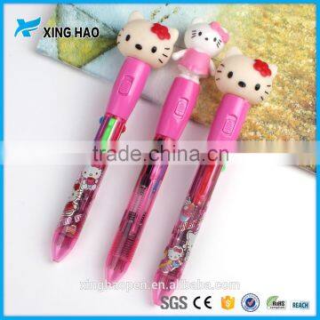 Plastic carton animal creative stationery ballpoint pen colorful cat for children study