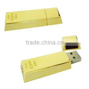 Logo USB flash drive! Gold bar memory stick! Low cost mini USB flash drives!