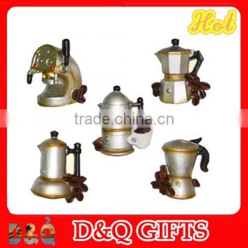 Factory Directly Selling Coffe Machine shape Poly Resin Fridge Magnet