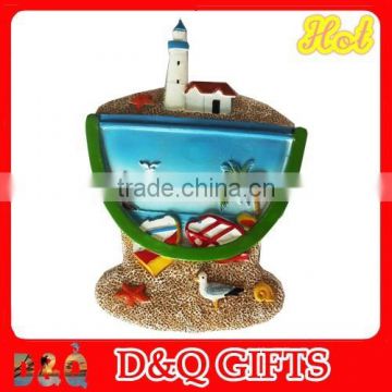 Handmade good selling souvenir lighthouse sand bucket magnet