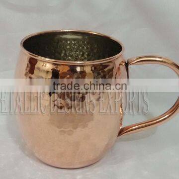 Copper Moscow Mule Mug with Inside Nickel Coating