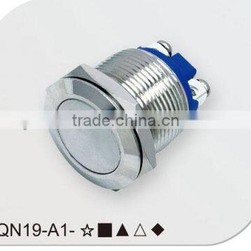 Flat 19mm push button switch