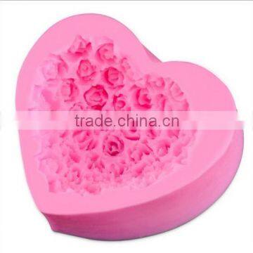 3D design rose and love design handmade silicone candle molds