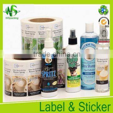 Strong gule adhesive labels for bottles plastic bottle label                        
                                                Quality Choice