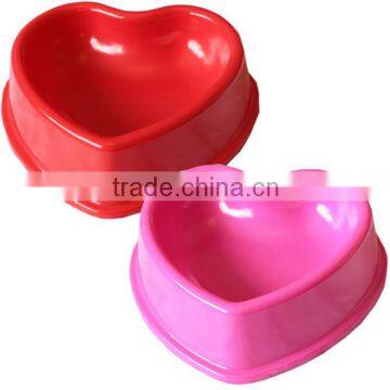 heart shaped pet food bowl