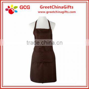 Logo custom polyester kitchen apron with pockets