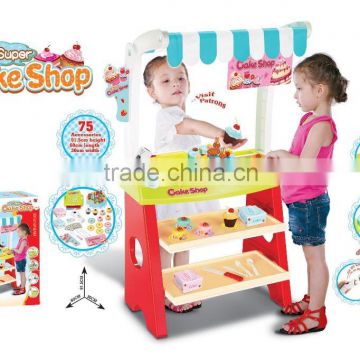 Hot selling Lovely DIY super cake table shop play set with light and sound for children