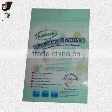 Natural detergent plastic bag with zipper