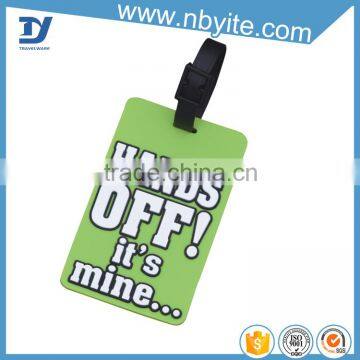 eco-friendly plastic custom made security luggage tags silicone for kids