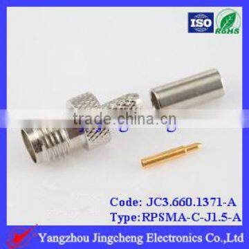 Reverse Polarity SMA female body with male pin crimp straight for RG316 cable