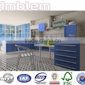 Best price and good quality blue lacquer kitchen cabinets