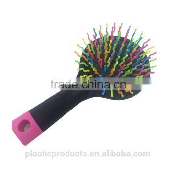 hot sale Korea style plastic rainbow Volume S brush with mirror