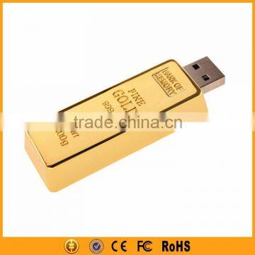 2016 best seller gold bar usb flash drive 8gb