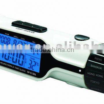 Portable radio controll Alarm digital clock with led torch