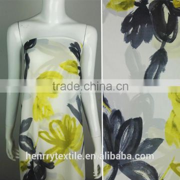 Silk-like flower printing chiffon fabric use of women's dress and trousers