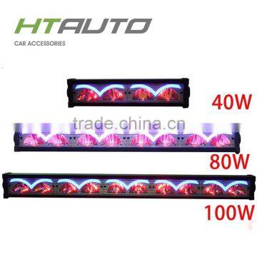HTAUTO ATV Super Slim Led Light Bar 20W 40W 80W 100W Aluminum Housing Led Light Bar LED Work Light Bar photo-6