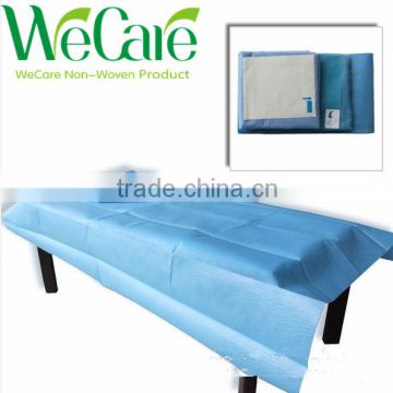 Disposable Non woven Soft blue bed sheet for hospital