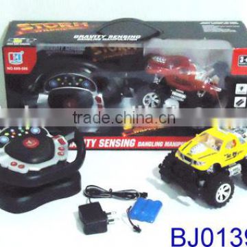 New steering wheel rc car cross-country van w/ music and light