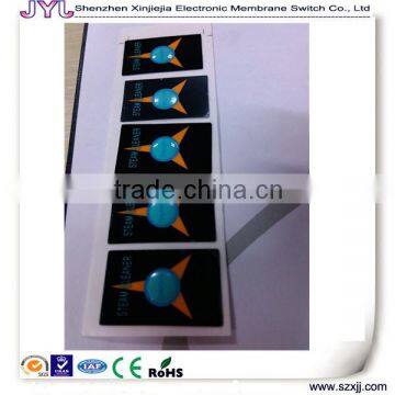 self adhesive sticker/label /nameplate with one embossing button