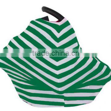 8%Spandex 92%cotton Multifunction Soft Green Stripe Design Stretchy Baby Carrier Cover