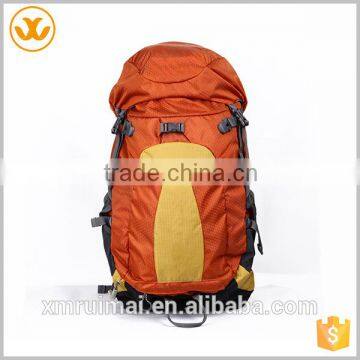 Customized china outdoor orange hiking cube ride backpack