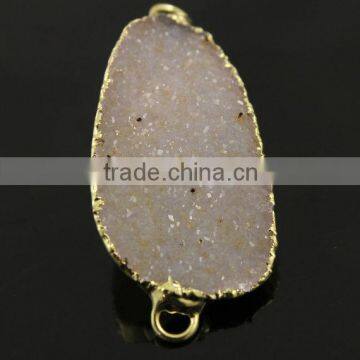 Silver Druzy Gemstone Connector photo-4