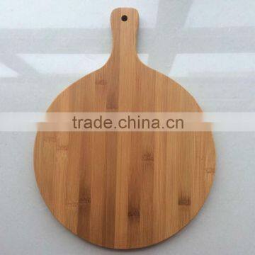 CUSTONIZED ROUND PIZZA BAMBOO CUTTING BOARD WITH HANDLE HOLE