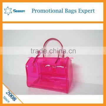 Transparent pvc cosmetic bag sets high quality fashion zipper pvc bag