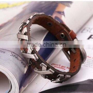 Simple Design Fashion Beauty Leather Bracelet Unisex Ancient Bracelet