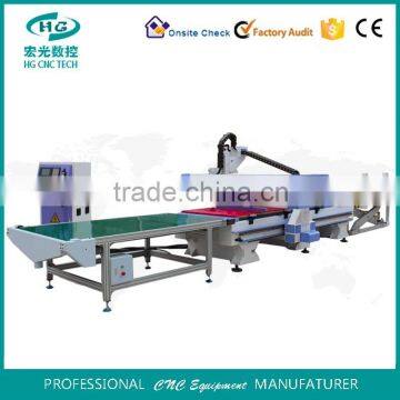 Automatic cnc furniture production line with drilling cutting engraving auto tool change cnc router machine