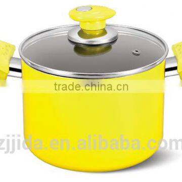 Pressed aluminum ceramic coating casserole and sauce pot