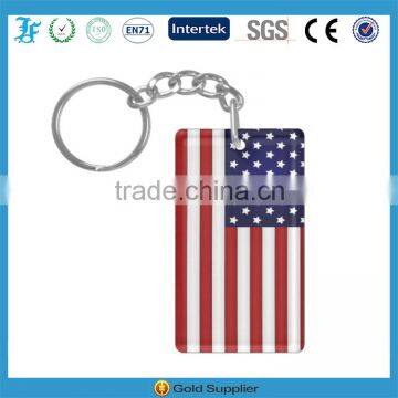 Plastic acrylic keychain blank can custom with logo