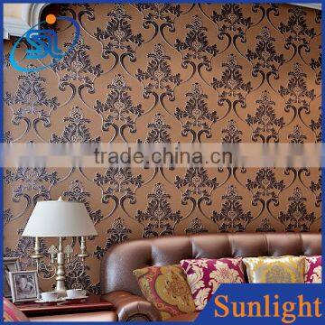 European style embossed vinyl wallpaper home decorating wall papers