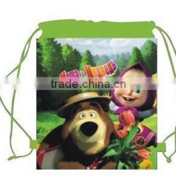 custom printing polyester/ nylon draw string bag heat tranfer printing