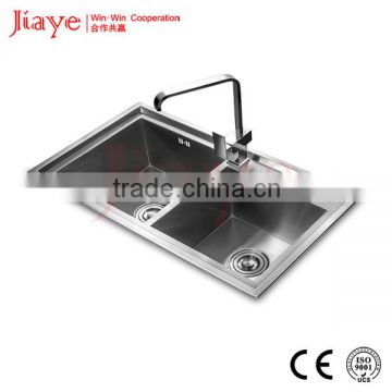 custom size kitchen sink double bowl with square corner JY-8246L