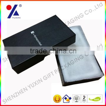 Black gift iphone 5 case /4s/ samsung case packaging box with customized printing non-woven fabrics inside/ plastic tray/foam i