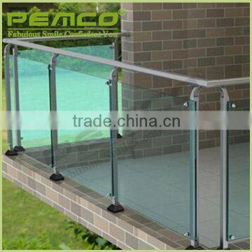 Custom Design Stainless Steel Tubular Glass Portable Steps Retractable Clear Stair Handrail photo-2