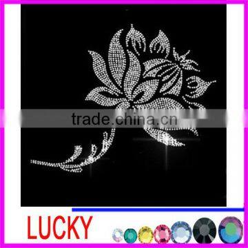 rhinestone flower pattern hot fix motif