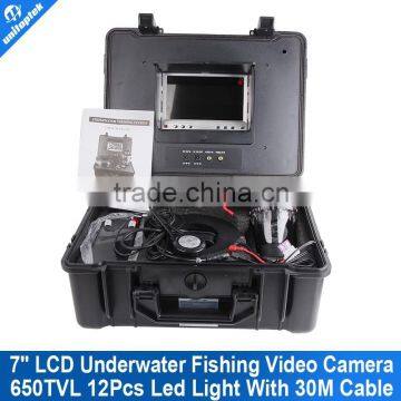 20m cable Underwater Fishing Camera Fish Finder with 1/3 SONY CCD Effio-E 14pcs White leds camera nightvision Rotate 360 Degree