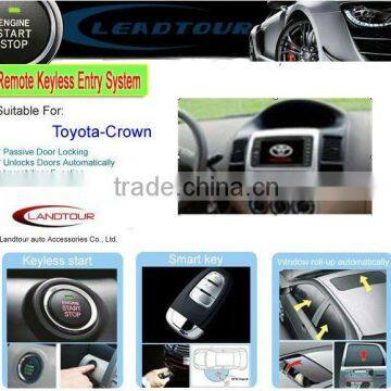 Manufacturer Remote Car Central Locking System with Smart Key and Shock Sensor Car Alarm for Toyota Crown R09