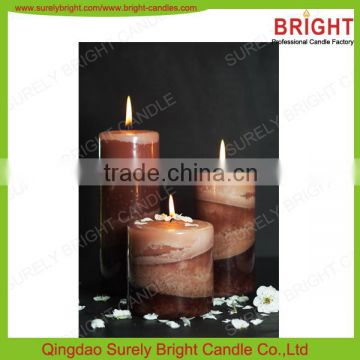 Multi-colored Rustic Customized Logo Pillar Candle                        
                                                Quality Choice