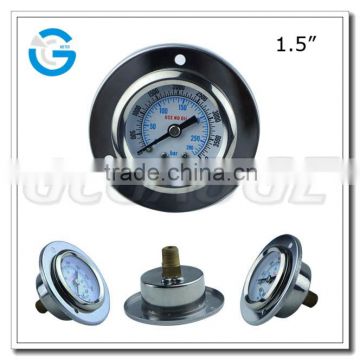 High quality stainless steel 40mm 1 1/2inch small panel mount pressure gauge