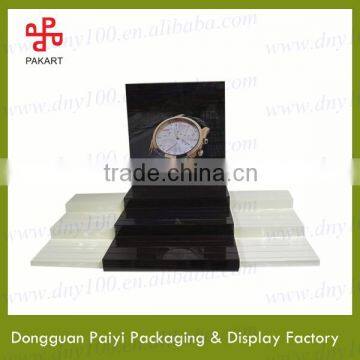 China pop luxury exhibition wooden watch display stand