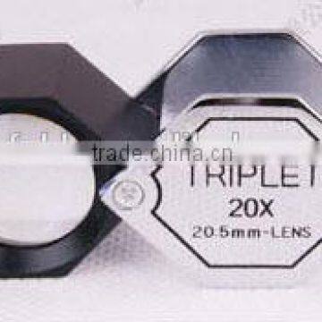 Folding Triplet Gem Loup with Magnification of 20X
